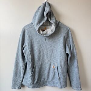 Carhartt Women's Newberry Cowl Neck Blue French Terry Hooded Pullover Sweater